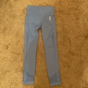 Blue gym shark leggings